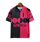 Mexico 1998 Home Jersey – Retro Version – Black/Pink