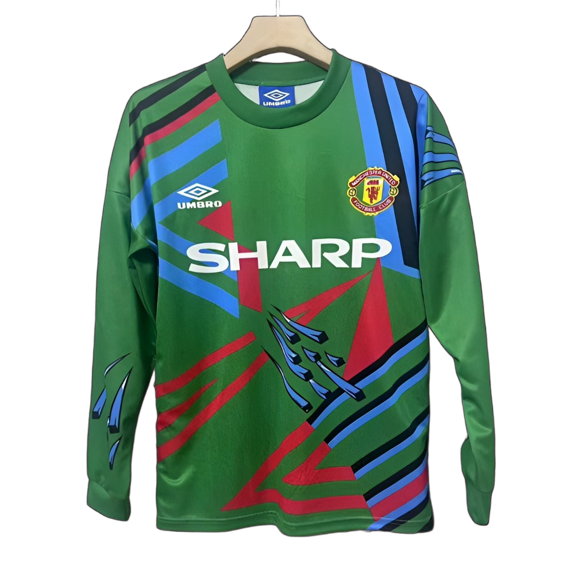 Manchester United 1992/93 Goalkeeper Jersey – Long Sleeve – Retro Version – Green