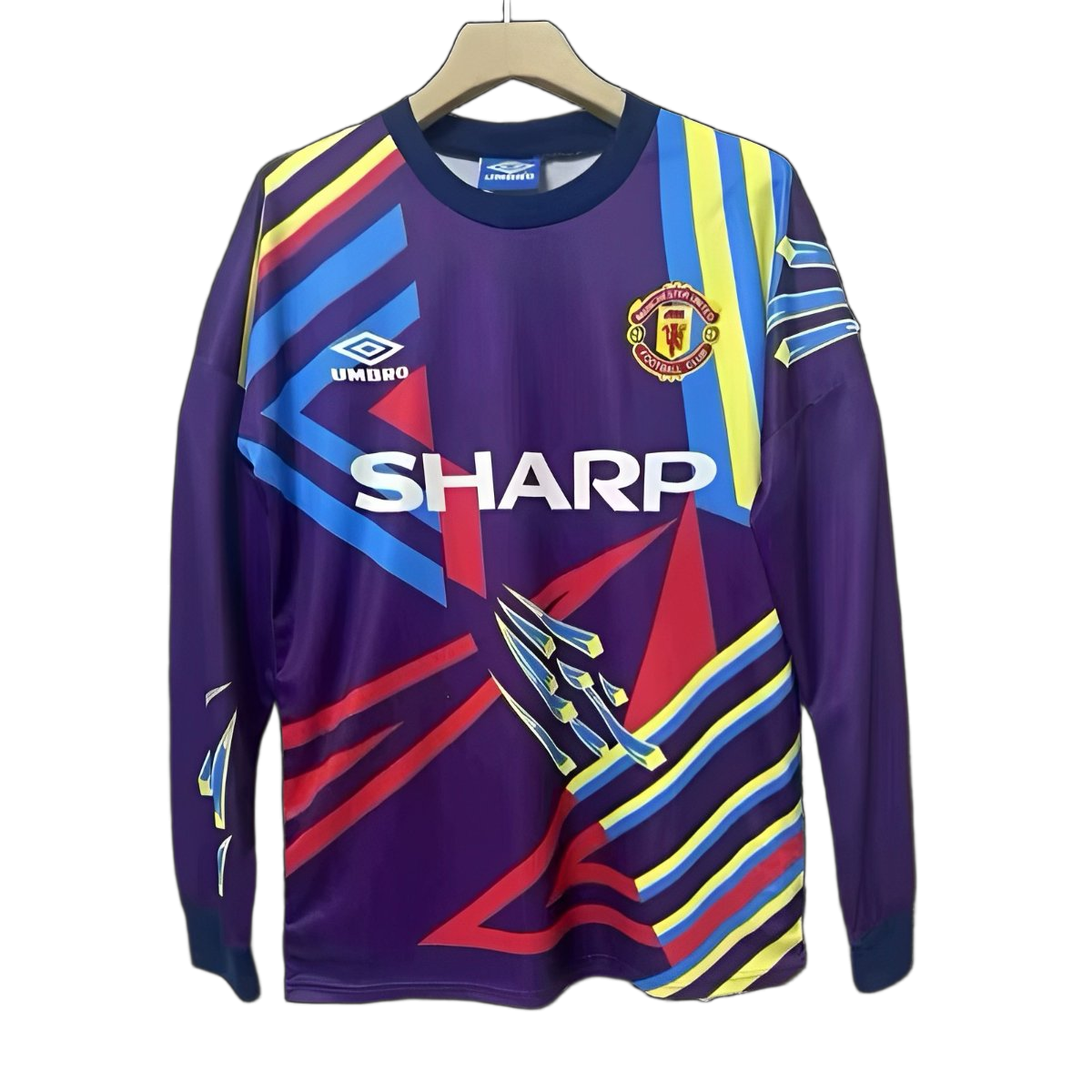 Manchester United 1992/93 Goalkeeper Jersey – Long Sleeve – Retro Version – Purple