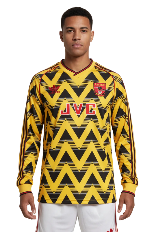 Arsenal 1991/93 Away Jersey – Long Sleeve – Retro Version – Yellow