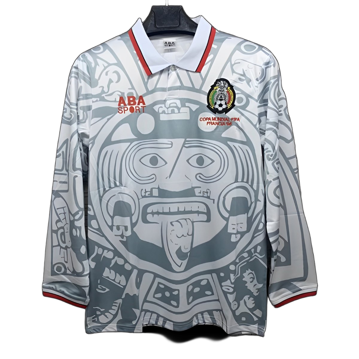 Mexico 1998 Away Jersey – Long Sleeve – Retro Version – White