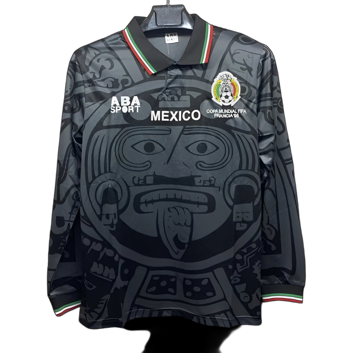 Mexico 1998 Third Jersey – Long Sleeve – Retro Version – Black
