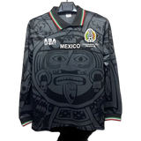 Mexico 1998 Third Jersey – Long Sleeve – Retro Version – Black