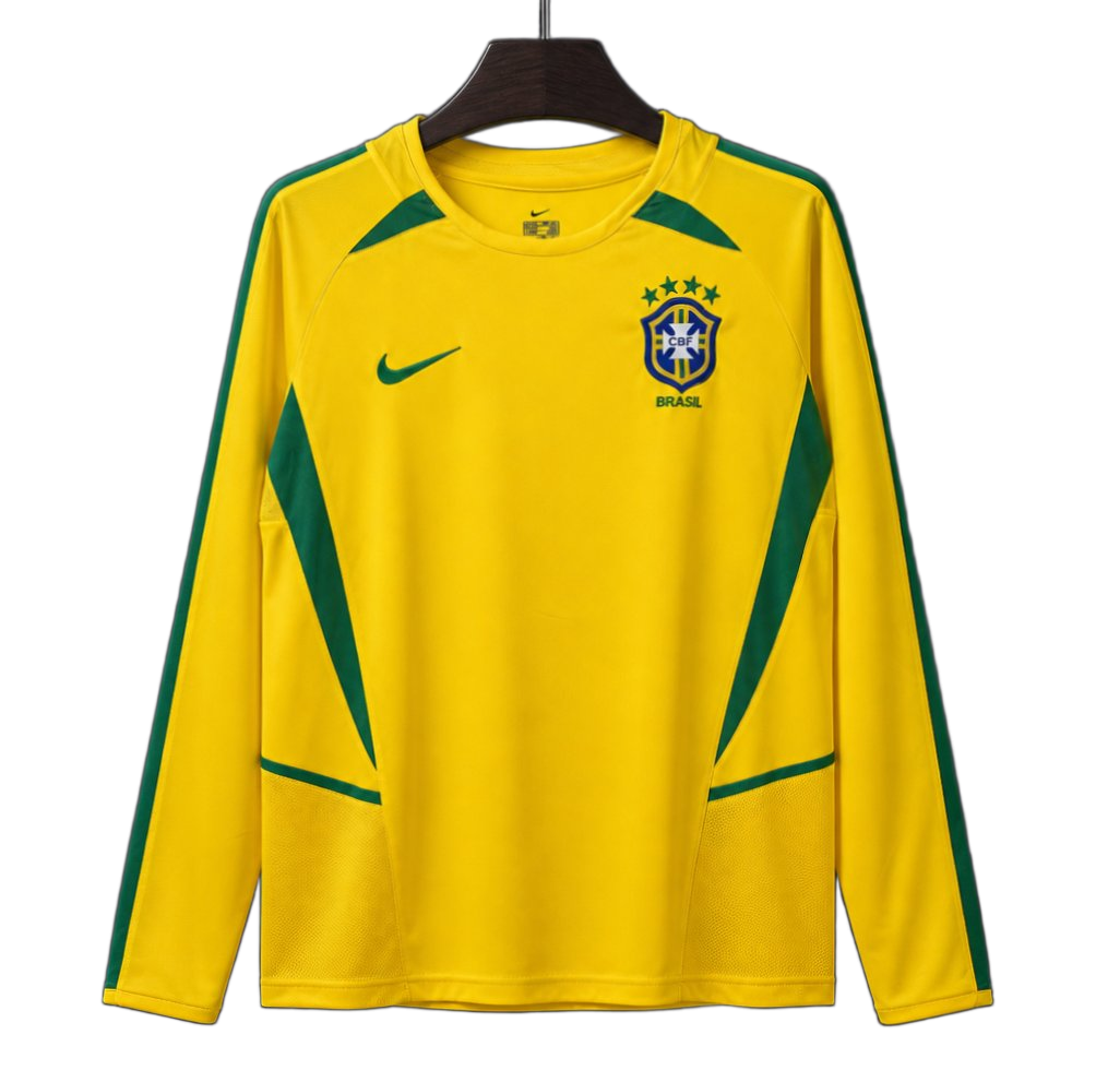 Brazil 2002 Home Jersey – Long Sleeve – Retro Version