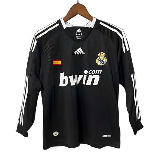 Real Madrid 2008/09 Third Jersey – Long Sleeve – Retro Version – Black