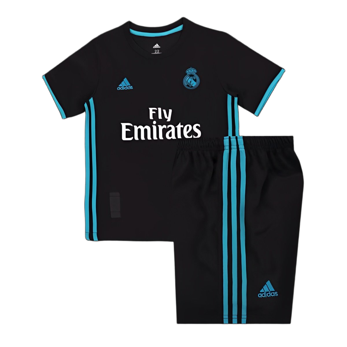 Real Madrid 2017/18 Away Kids Kit – Retro Version – Black