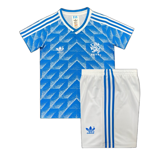 Netherlands 1988 Away Kids Kit – Retro Version – Blue