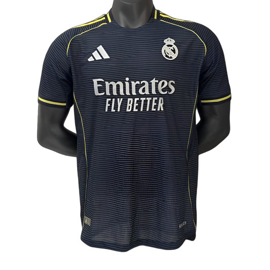 Real Madrid 2025/26 Away Jersey – Player Version – Black