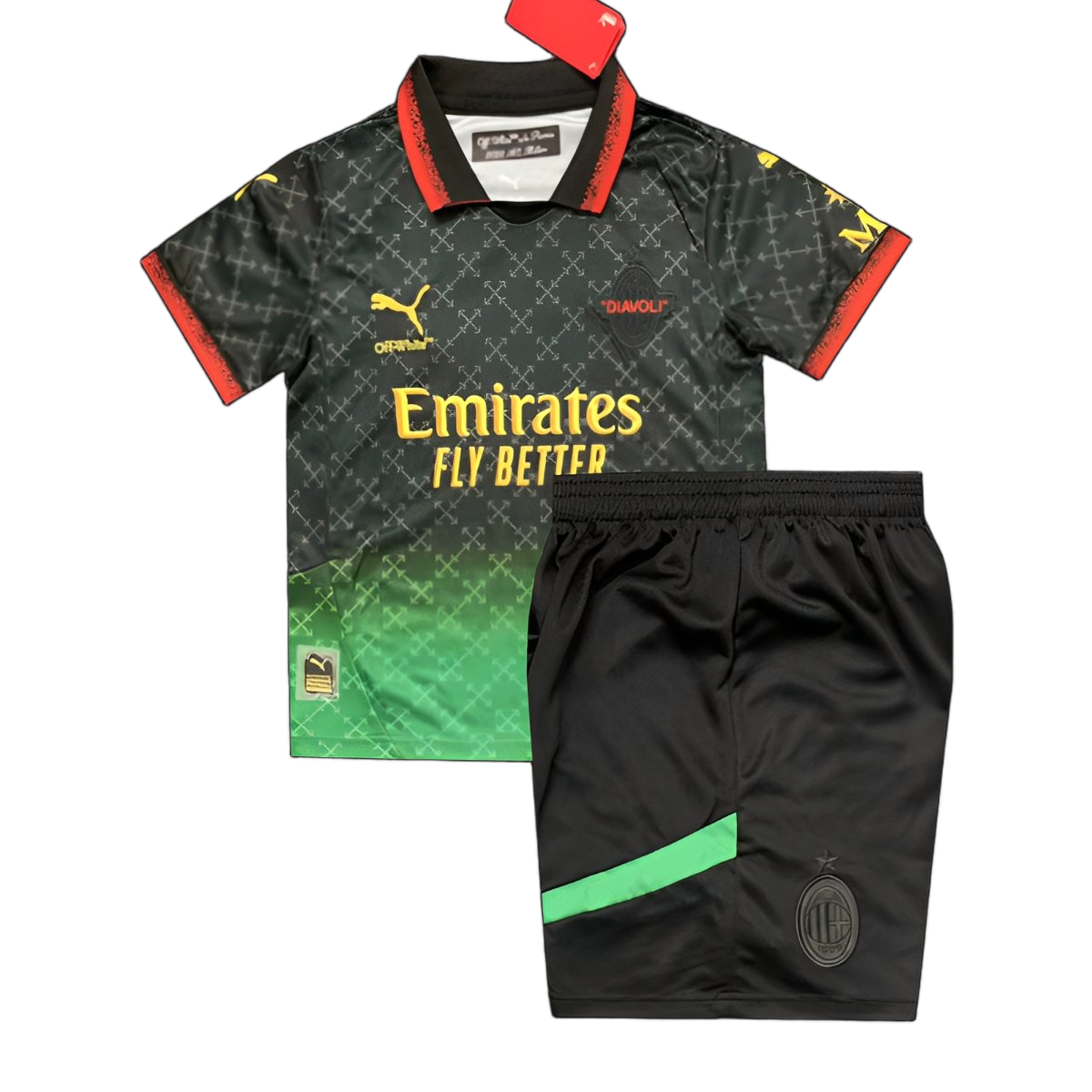 AC Milan 2025/26 Fourth Kids Kit – Special Edition – Black