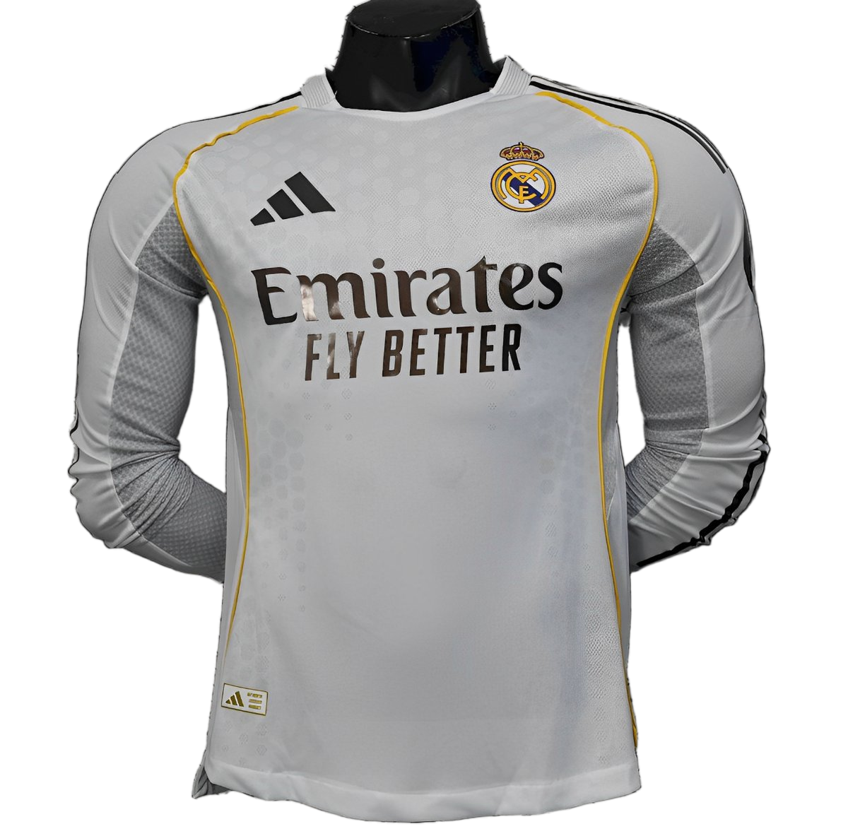 Real Madrid 2025/26 Home Jersey – Player Version – Long Sleeve