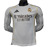 Real Madrid 2025/26 Home Jersey – Player Version – Long Sleeve