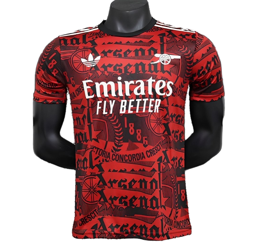 Arsenal 2025/26 Training Training Top – Player Version – Black/Red