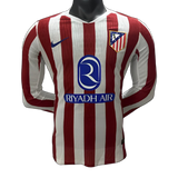 Atlético Madrid 2025/26 Home Jersey – Player Version – Long Sleeve