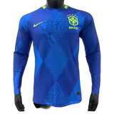 Brazil 2025 Away Jersey – Player Version – Long Sleeve – Blue