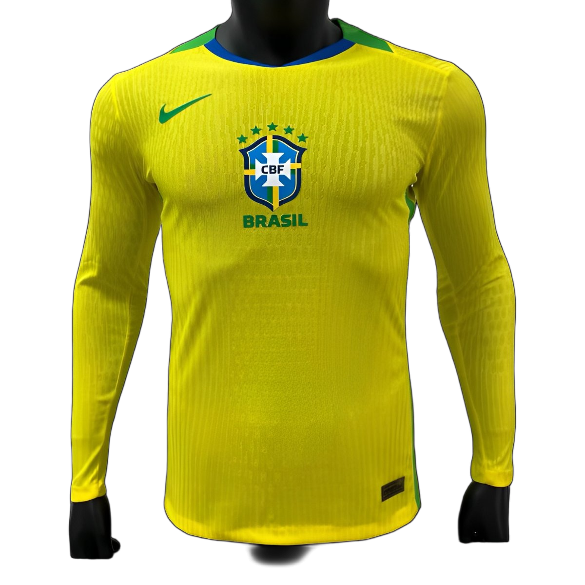 Brazil 2025 Home Jersey – Player Version – Long Sleeve