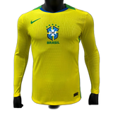 Brazil 2025 Home Jersey – Player Version – Long Sleeve