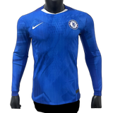 Chelsea 2025/26 Home Jersey – Player Version – Long Sleeve