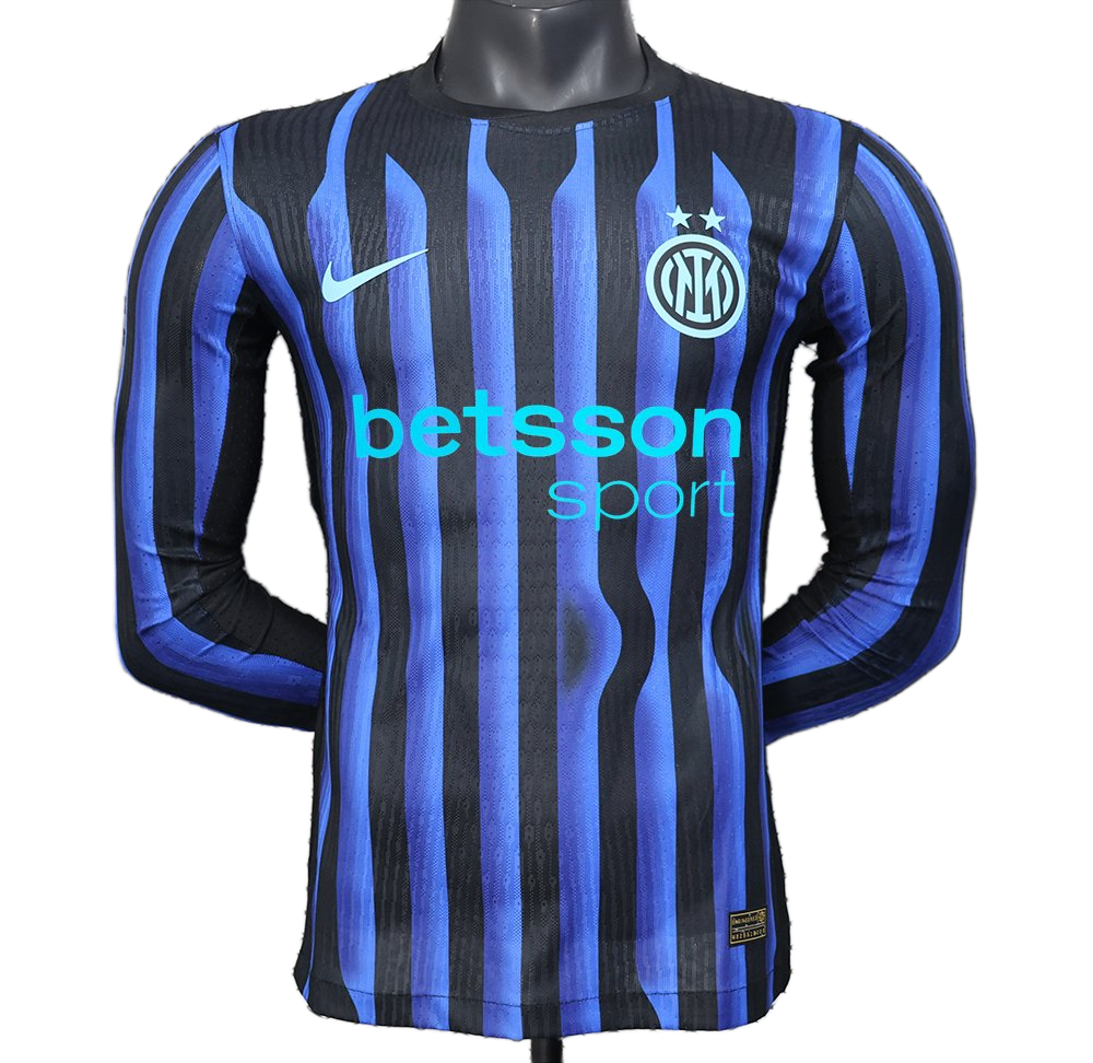 Inter Milan 2025/26 Home Jersey – Player Version – Long Sleeve