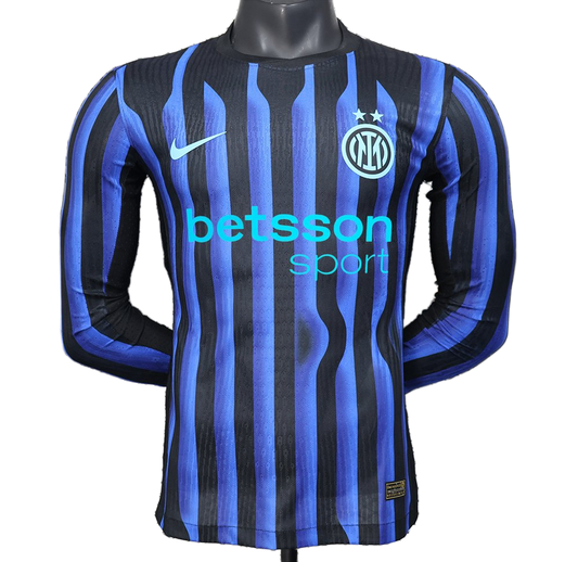 Inter Milan 2025/26 Home Jersey – Player Version – Long Sleeve