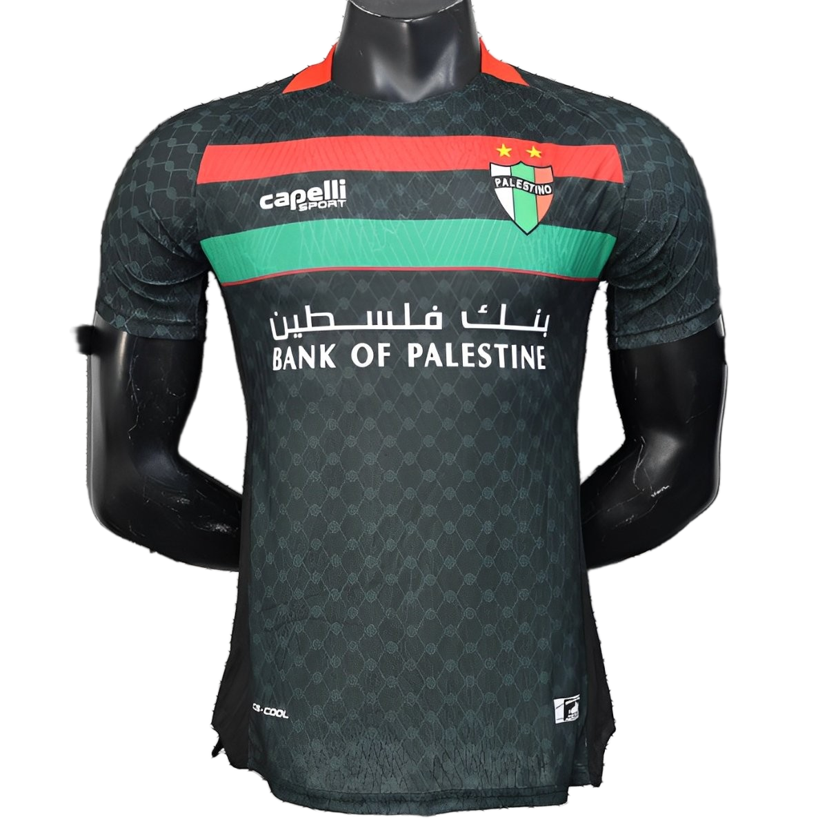 CD Palestino 2025/26 Away Jersey – Player Version – Black/Red/Green