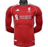 Liverpool 2025/26 Home Jersey – Player Version – Long Sleeve