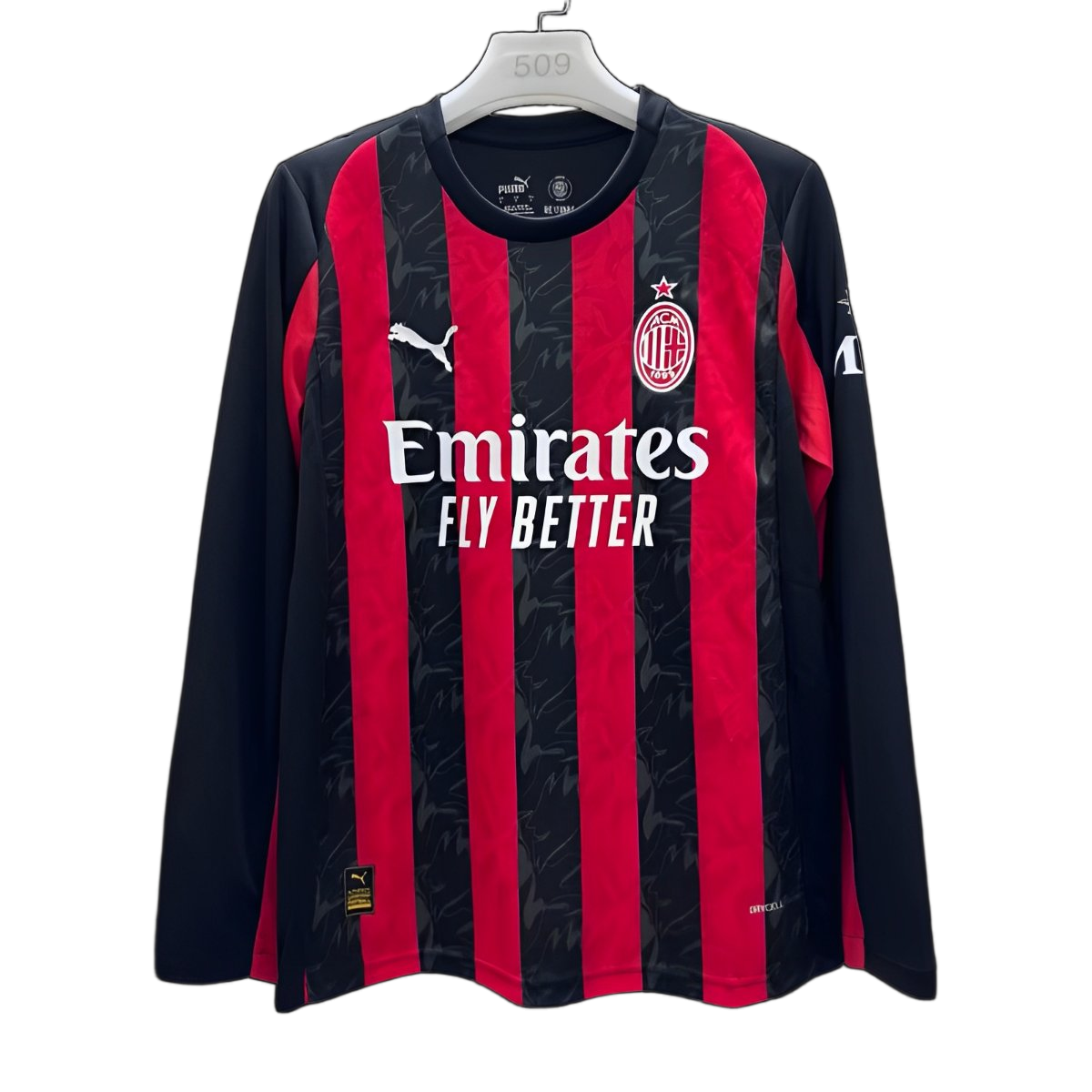 AC Milan 2025/26 Home Jersey – Long Sleeve