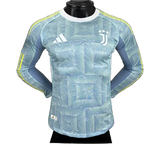 Juventus 2025/26 Away Jersey – Player Version – Long Sleeve – Blue