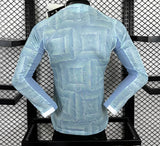 Juventus 2025/26 Away Jersey – Player Version – Long Sleeve – Blue