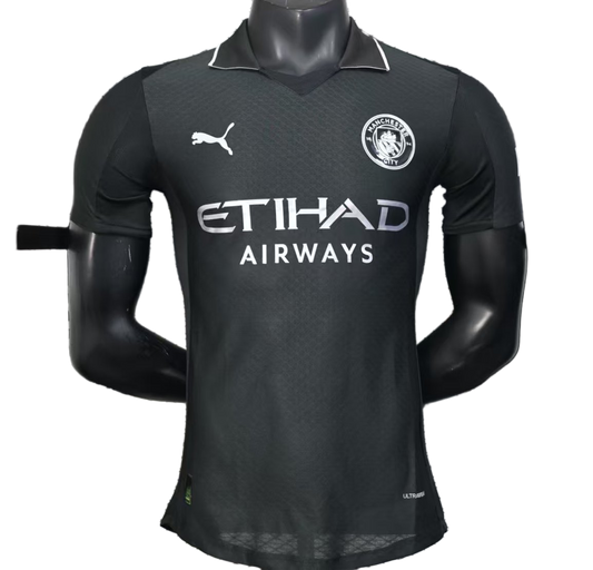 Manchester City 2025/26 Away Jersey – Player Version – Black