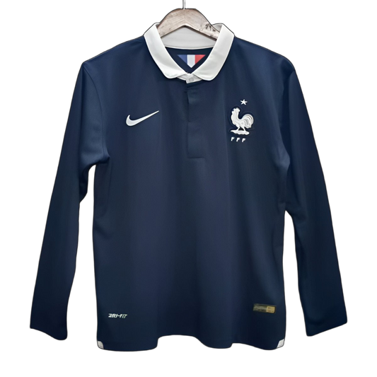 France 2014 Home Jersey – Long Sleeve – Retro Version