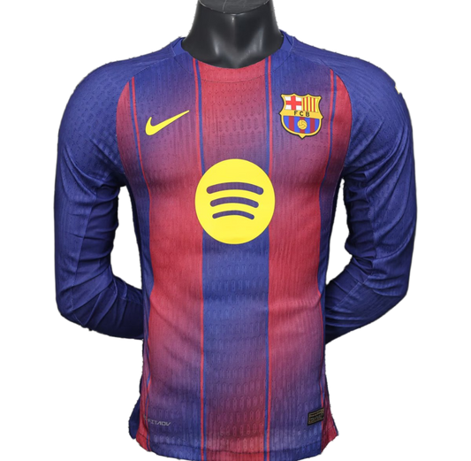 FC Barcelona 2025/26 Home Jersey – Player Version – Long Sleeve