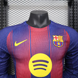 FC Barcelona 2025/26 Home Jersey – Player Version – Long Sleeve