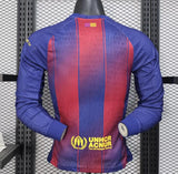 FC Barcelona 2025/26 Home Jersey – Player Version – Long Sleeve