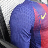 FC Barcelona 2025/26 Home Jersey – Player Version – Long Sleeve