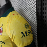 AC Milan 2025/26 Terceira camisola – Versão jogador – Amarelo