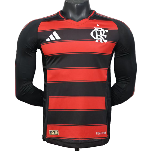 Flamengo 2025/26 Home Jersey – Player Version – Long Sleeve