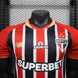 São Paulo 2025/26 Home Jersey – Player Version – All Sponsors