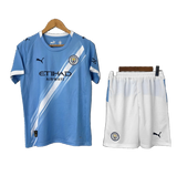Manchester City 2025/26 Home Kids Kit