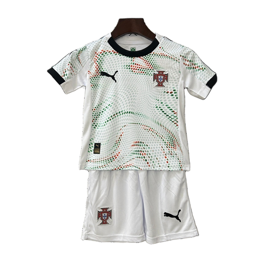 Portugal 2025 Away Kids Kit – White