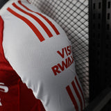 Arsenal 2025/26 Camisola principal – Versão jogador – Manga comprida