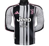 Juventus 2025/26 Home Jersey – Player Version – Long Sleeve