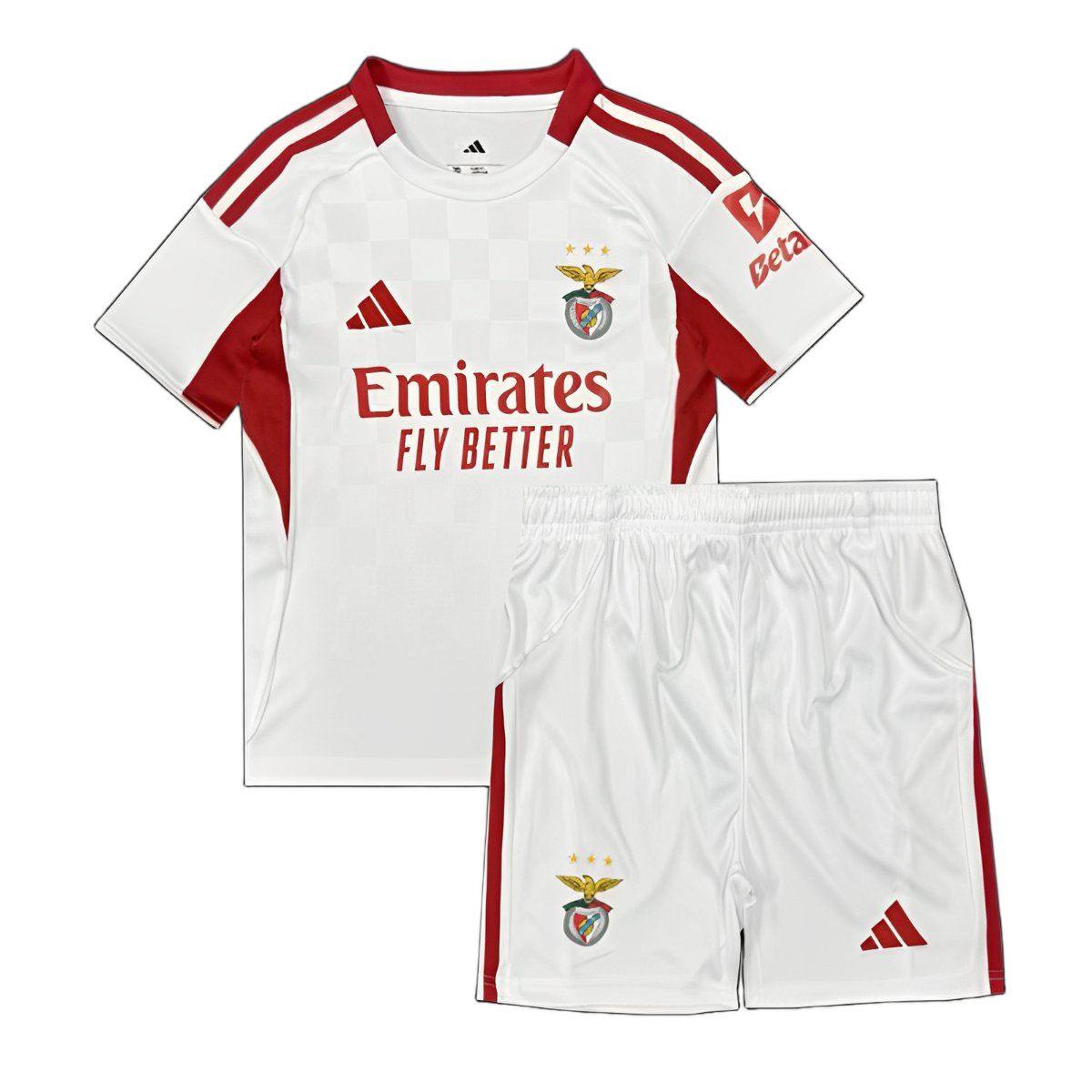 Benfica 2025/26 Third Kids Kit – White
