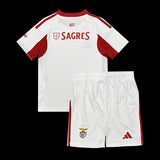 Benfica 2025/26 Third Kids Kit – White