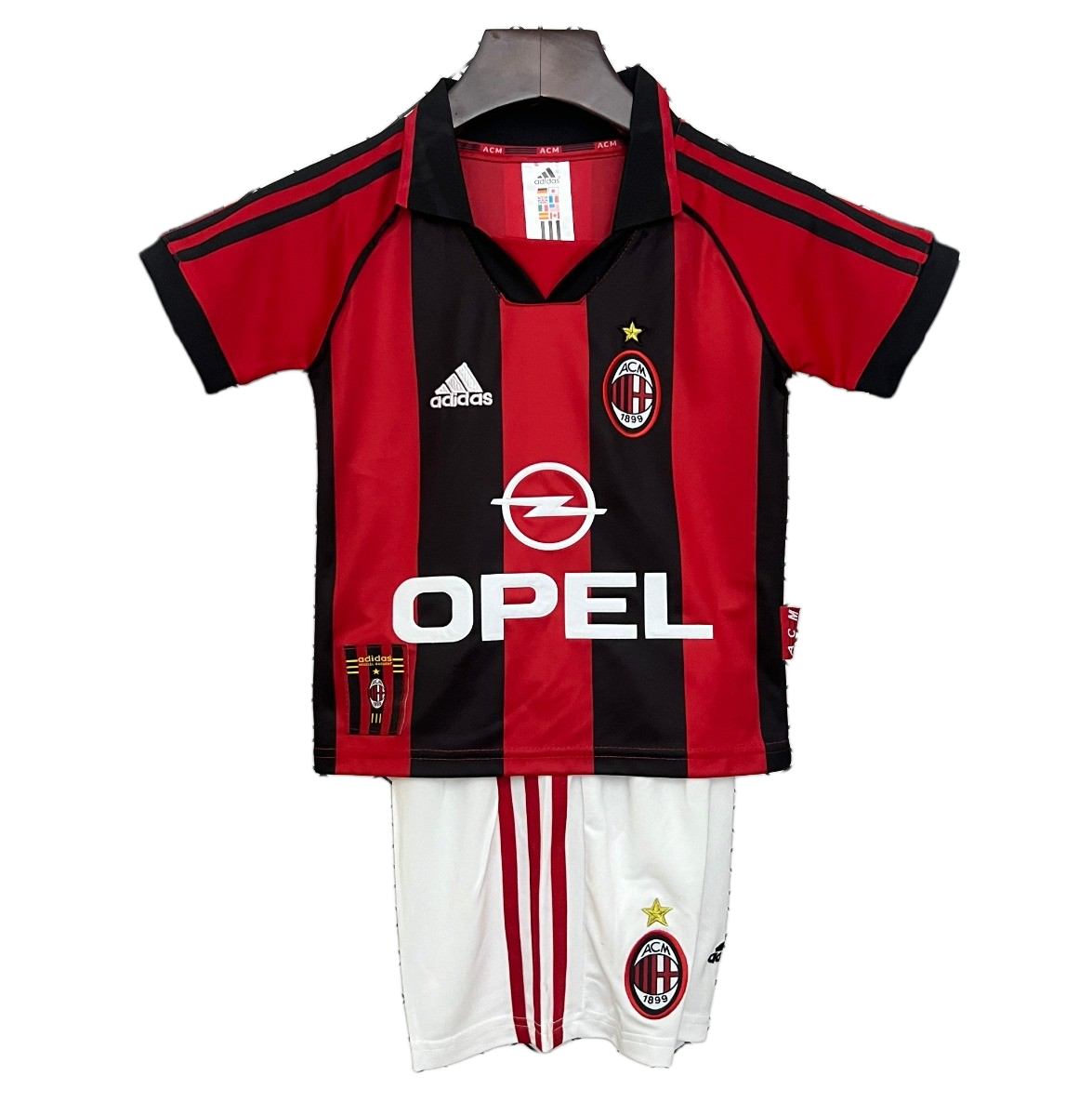 AC Milan 1998/99 Home Kids Kit – Retro Version