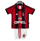 AC Milan 1998/99 Home Kids Kit – Retro Version