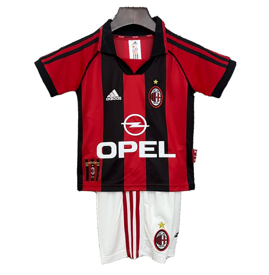 AC Milan 1998/99 Home Kids Kit – Retro Version