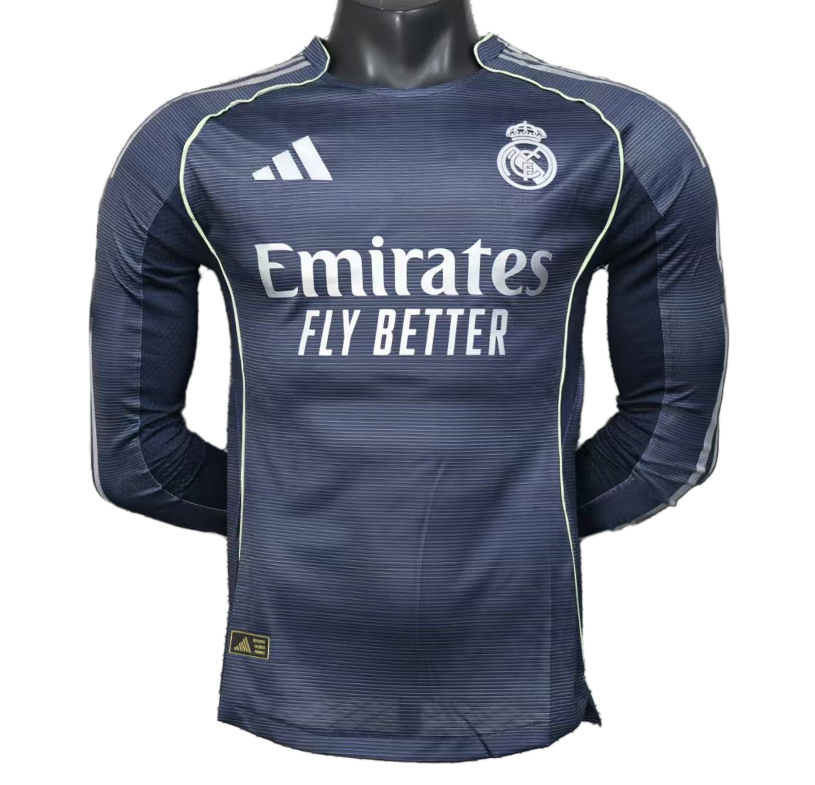 Real Madrid 2025/26 Away Jersey – Player Version – Long Sleeve