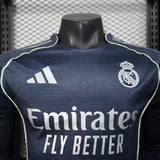 Real Madrid 2025/26 Away Jersey – Player Version – Long Sleeve