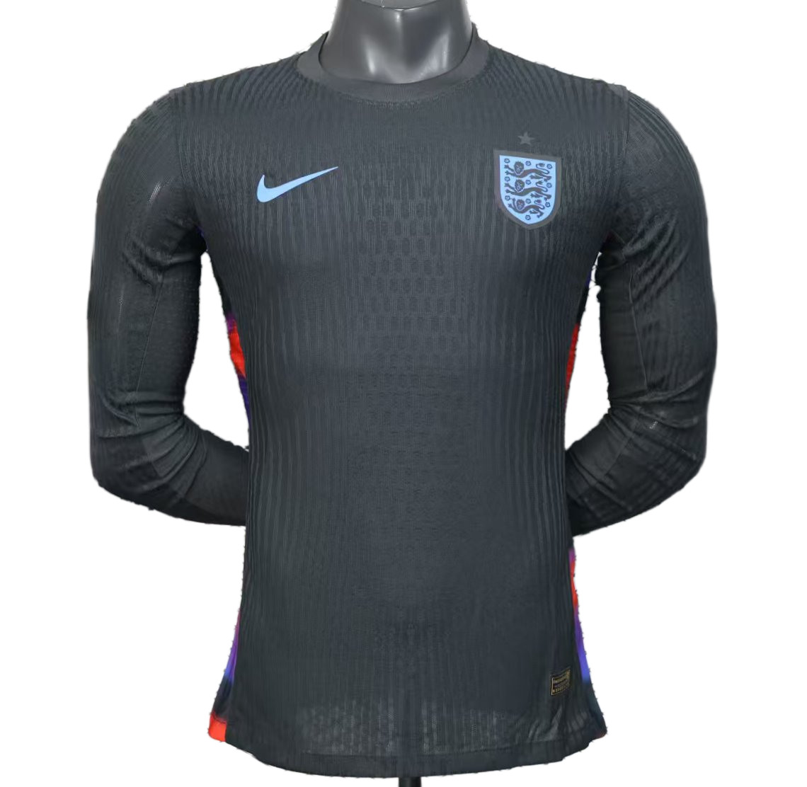 England 2025 Away Jersey – Player Version – Long Sleeve – Black