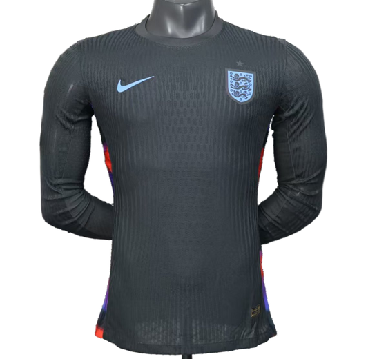 England 2025 Away Jersey – Player Version – Long Sleeve – Black